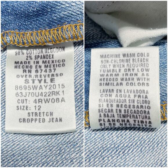 POLO RALPH LAUREN Y2K Stretch Cropped Low/Mid-Rise Jeans Size 12 - Picture 6 of 6